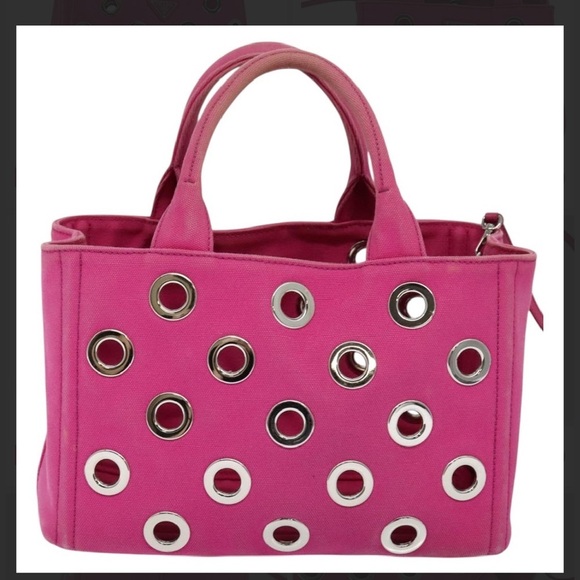 Prada Pink and Silver Crossbody Bag And Pouch - Picture 3 of 16